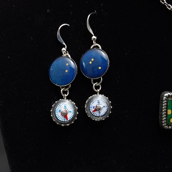 GEEK BLING- Hand crafted ,pendant cross & earring set - Picture 3 of 4